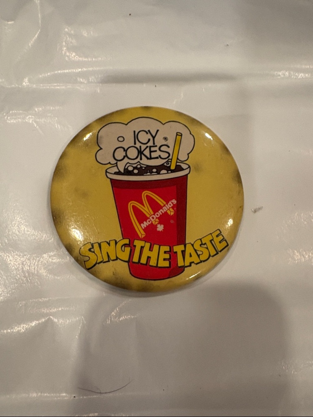 McDonald's Red & Yellow Icy Cokes Promotional Pin